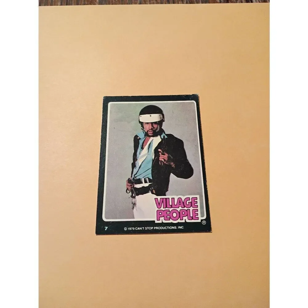 Vintage 1979 Village People Trading Card #7 Disco Era Vintage Music Collectible